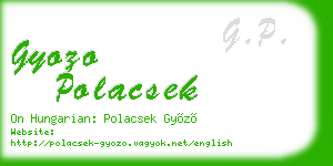 gyozo polacsek business card